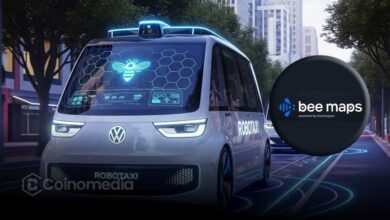 Volkswagen robotaxi using Bee Maps powered by Hivemapper on Solana