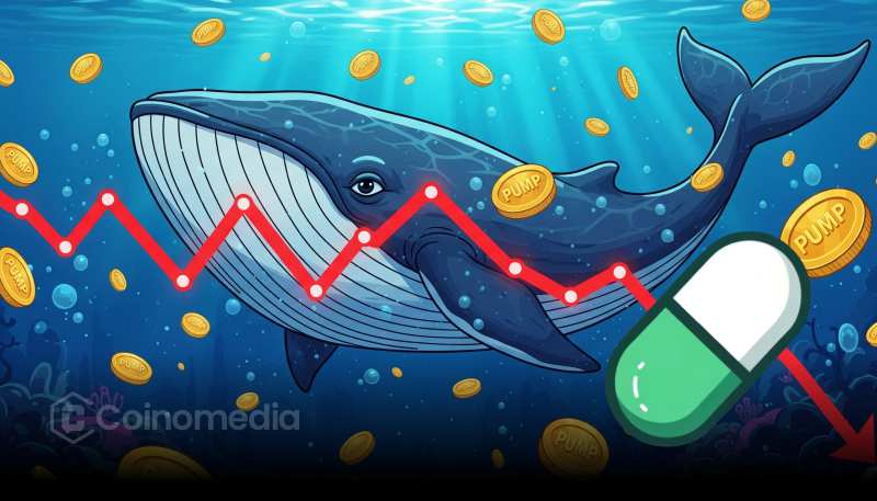 Chart showing whale wallets selling PUMP tokens for profit