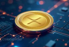 XRP logo rising above Uber logo representing market cap growth