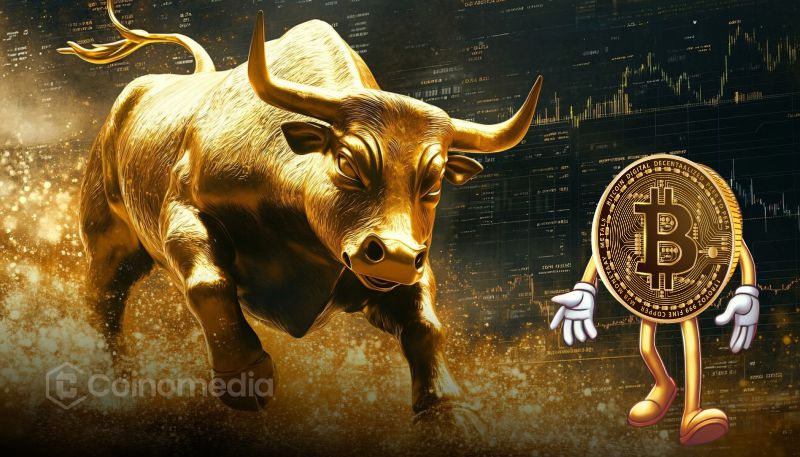 Bitcoin price chart showing early bull market phase without peak signal