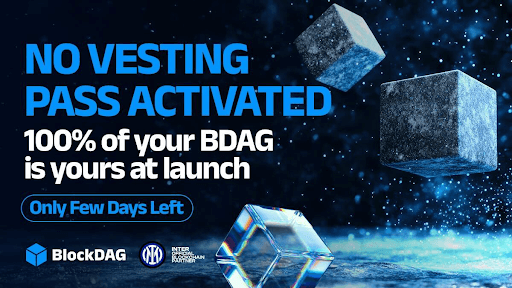 BlockDAG Unlocks 100% Coin Access with NO VESTING PASS! NEAR Climbs & Jupiter Holds Steady