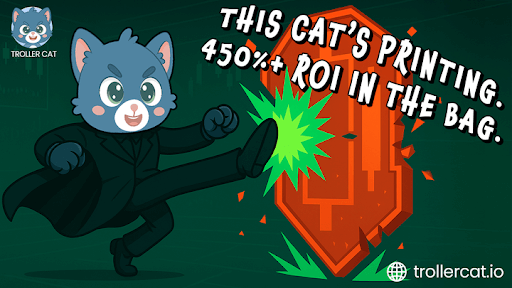 Troller Cat Stage 14, Best Cryptos For Beginners, meme coin staking, Goatseus Maximus price, Pudgy Penguins breakout, 69% APY crypto, referral crypto rewards, audited presale, safe meme coin investment, Troller Cat presale launch.