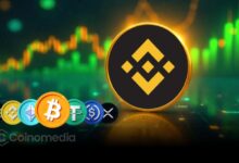 Chart showing altcoin inflows on Binance reaching 10-month high
