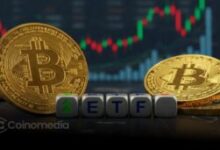 Chart showing $812M outflow in spot Bitcoin ETFs on August 1