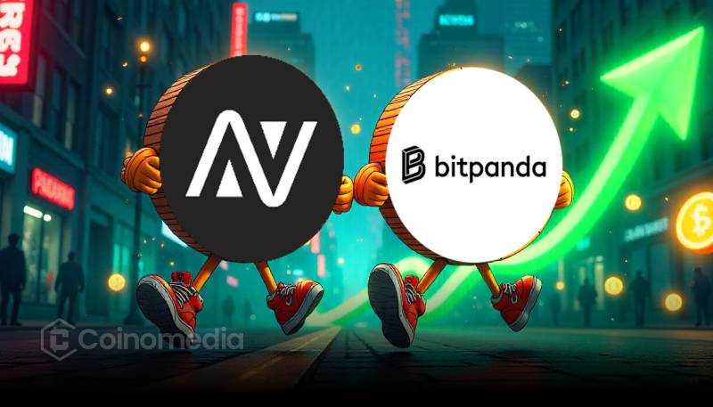 Bitpanda interface showing Avalon Labs (AVL) token listing