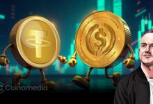 Projection chart showing stablecoin market growth by 2028