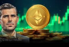 Chart showing Ethereum price surge causing a short squeeze
