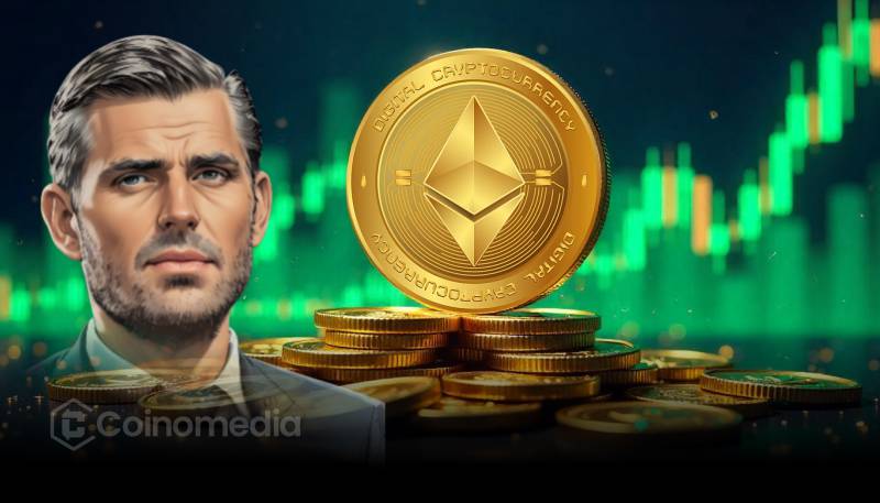 Chart showing Ethereum price surge causing a short squeeze