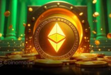 Ethereum tokens with institutional wallet transfer illustration