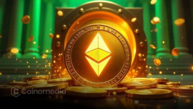 Ethereum tokens with institutional wallet transfer illustration
