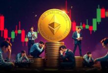 ETH BTC price range chart showing consolidation and potential breakout