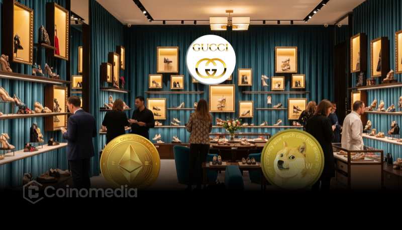 Gucci store offering crypto payments with ETH and DOGE