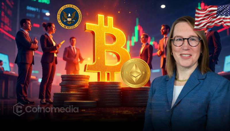 Hester Peirce speaking with crypto developers during SEC tour