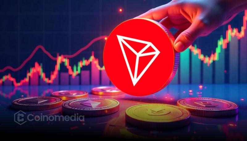 TRON BTC performance chart showing weekly gain