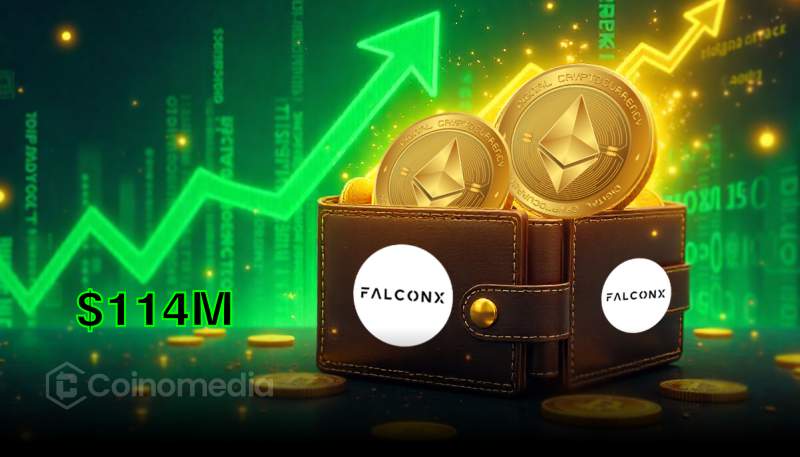 Blockchain wallet withdrawing 25,684 ETH from FalconX worth $114.3 million