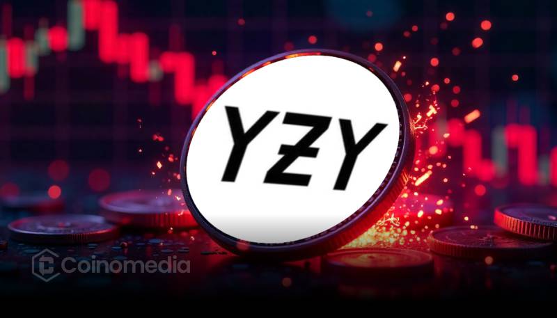 Chart showing YZY trading data with profit and loss distribution across wallet addresses