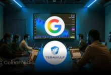 Google logo next to TeraWulf Bitcoin mining facility