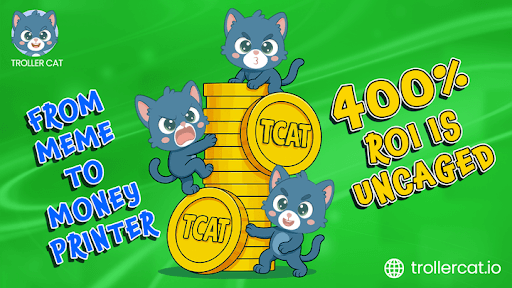 Troller Cat presale, Troller Cat crypto, Troller Cat referral rewards, Best cryptos for beginners, Meme coin price prediction, Dogecoin vs Troller Cat, Pudgy Penguins chart analysis, Buy $TCAT now, Stage 15 Troller Cat, Crypto gaming ecosystem.
