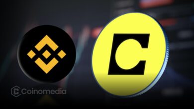 Binance logo supporting Celo network upgrade and hard fork