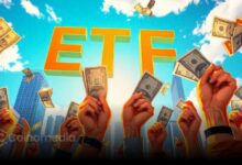 Chart showing projected growth in crypto ETF listings after SEC adoption of universal standards