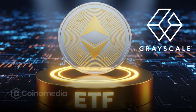 Grayscale Ethereum Covered Call ETF chart with strategy overlay