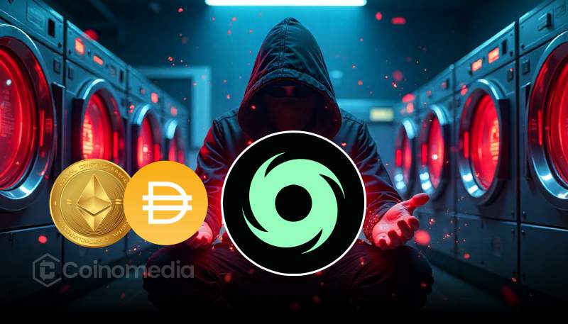 Illustration of ETH being laundered and swapped for DAI via Tornado Cash