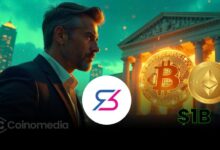 Jiuzi Holdings crypto investment announcement with Bitcoin logo