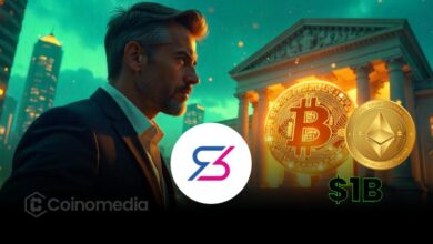 Jiuzi Holdings crypto investment announcement with Bitcoin logo