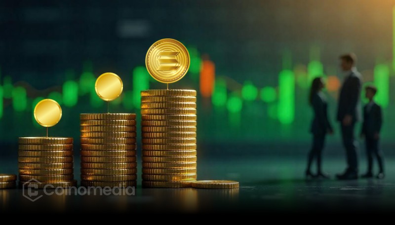 Solana price chart testing 50 day EMA with technical indicators