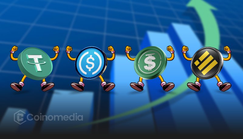 Chart showing stablecoin market cap reaching $291B ATH