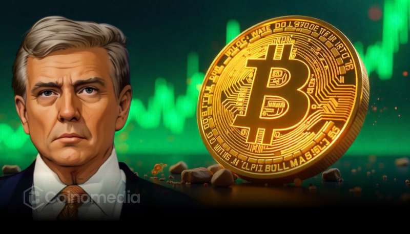 Golden Donald Trump statue holding Bitcoin outside U.S. Capitol