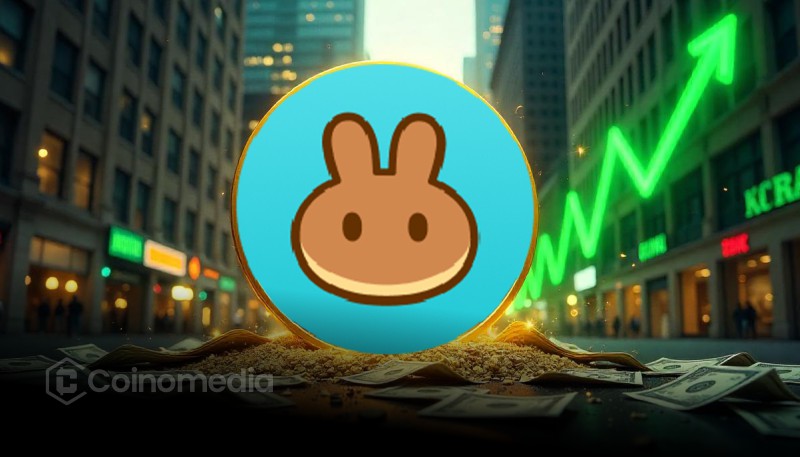PancakeSwap trading volume chart showing $3.42B in daily activity