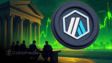 Chart showing $910M ARB DEX volume in 24 hours