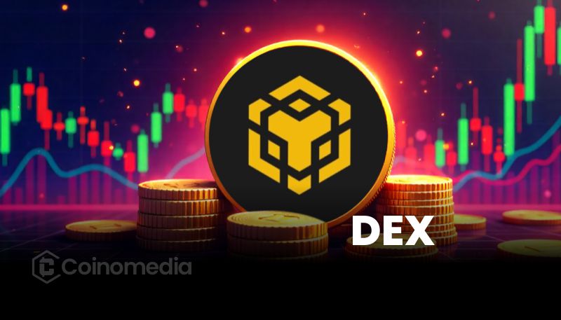 Chart showing BSC DEX volume surge to $5.815B in 24 hours