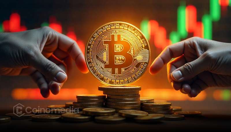 Bitcoin price chart showing high volume of short positions