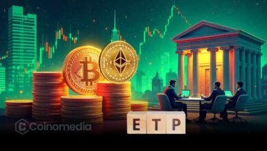 Chart showing growth in crypto ETP applications for Bitcoin, Solana, and XRP