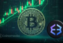 Exodus logo with Bitcoin symbol and treasury growth chart