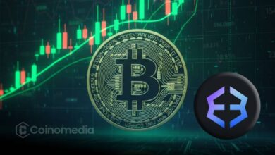 Exodus logo with Bitcoin symbol and treasury growth chart
