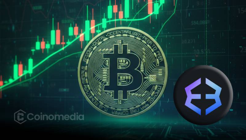 Exodus logo with Bitcoin symbol and treasury growth chart