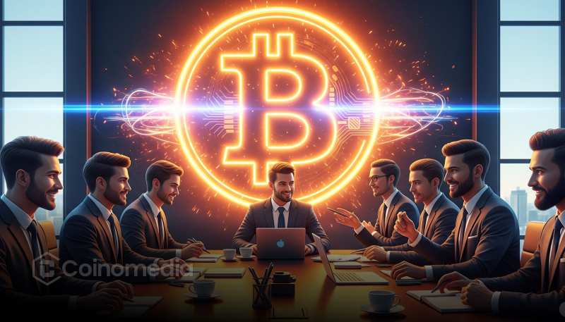 Chart showing growth in public companies holding Bitcoin in Q3 2025