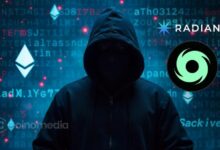 Chart showing $10.8M ETH linked to Radiant hack being moved to Tornado Cash