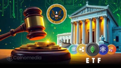 Chart showing rising volume in altcoin ETFs like Solana and new filings like HYPE ETF.