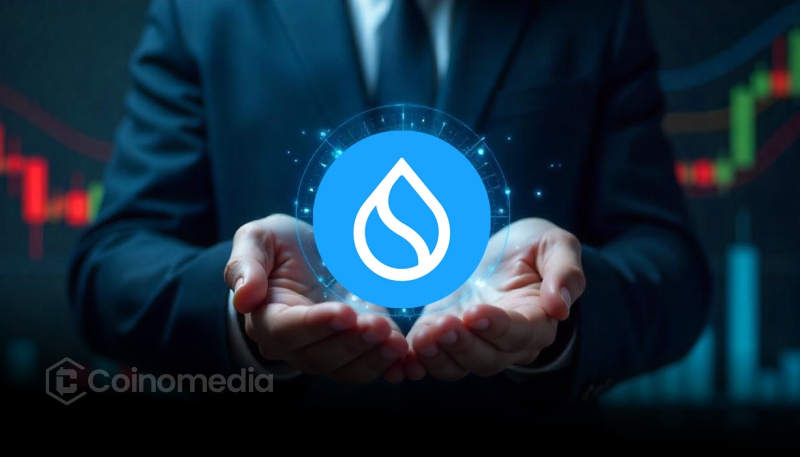 SUI blockchain stablecoin supply growth chart showing $177M increase