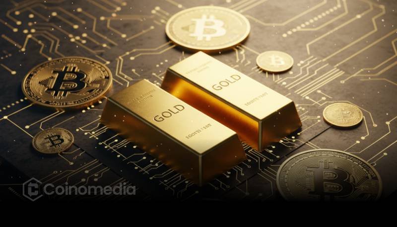 Graph showing the rising market cap of tokenized gold hitting $3.02 billion