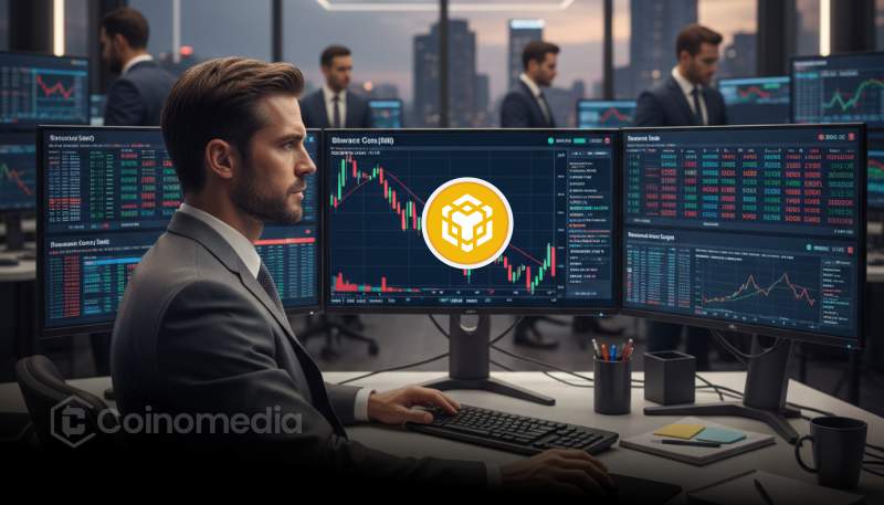 Chart showing BNBHolder price drop during FOMO trade