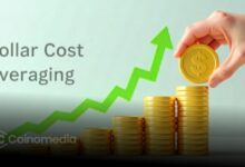 Dollar-cost averaging strategy chart showing consistent crypto investment