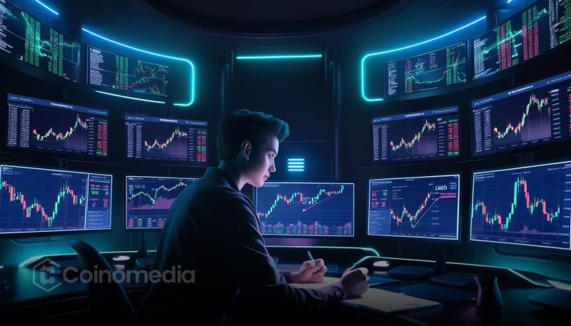 Chart showing crypto open interest dropping to lowest 2025 levels