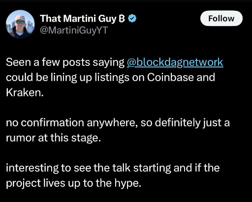 Crypto Twitter Melts Down as BlockDAG Leak Hints at Kraken & Coinbase Listings! Is BlockDAG About to Go Mainstream?