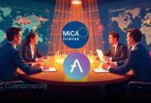 Aave MiCA approval with Push fiat-to-crypto service illustration