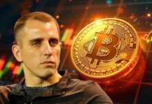 Bitcoin volatility concept with Wall Street adaptation message